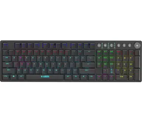 iBOX Aurora K-6 černá / Herní klávesnice / mechanická / KRGD Red switch / RGB / 2,4 GHz + BT / numerická klávesnice
