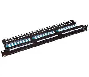 Alantec PK013 černá / Patch panel / 24 portů / Cat5e / U/UTP / 1U