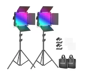 Neewer 660 PRO RGB LED / Sada studiových světel / 2x 50W / 3200–5600K / CRI97+ / stativy
