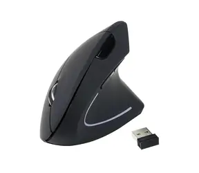 Equip Ergonomická bezdrátová myš černá / Myš / USB-A nano přijímač / 800-1600 DPI / 5 tlačítek