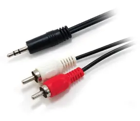 Equip Audiokabel Jack 3,5mm - 2x RCA černá / Audio kabel / 2,5 m
