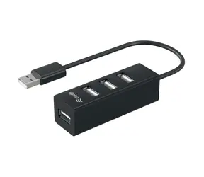 Equip USB Hub 4x USB-A černá / USB hub / 4 porty / USB 2.0 / 480 Mbit/s