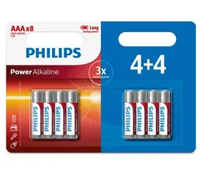 Philips LR03P8BP/10 / Baterie / AAA (LR03) / Alkalické / 4+4 ks