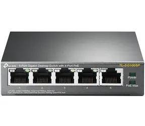 TP-Link TL-SG1005P / Switch / 5x 1000 Mbps / 4x PoE / PoE budget 56 W