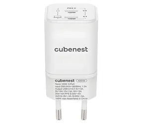 Cubenest PD Nano Adaptér 100W bílá / Síťový adaptér / USB-C / PD