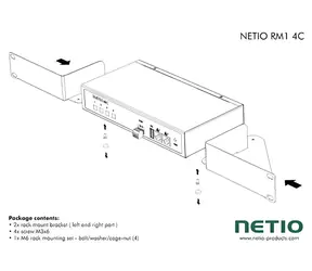 NETIO RM1 4C / Montážní držák / 19" / 1U / pro 1x PowerPDU 4C