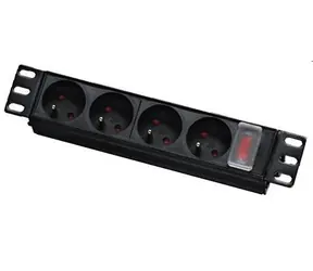 OEM LEXI-net 10" černá / Rozvodný panel / 4x 230V / přepěťová ochrana / vypínač / kabel 1,8 m