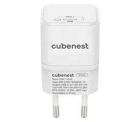 Cubenest PD Nano bílá / Napájecí adaptér / 45W / USB-C / PD