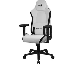 AeroCool Crown Moonstone White / Herní židle / umělá kůže / výška 123-133 cm / otočná kolečka
