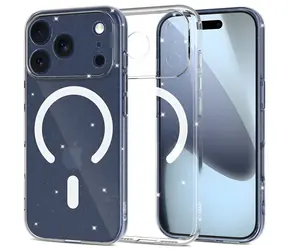 Tech-Protect FlexAir MagSafe čirá s třpytkami / Kryt / Apple iPhone 17 Pro / MagSafe / Silikon