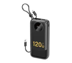 Dudao K13 Pro 20000mAh černá / Powerbanka / s vestavěným kabelem