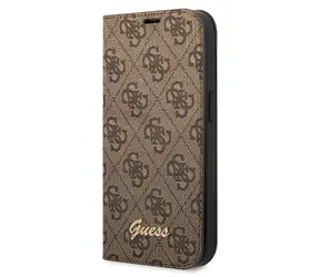 Guess GUBKP14XHG4SHW 4G Vintage Gold Logo hnědá / Pouzdro / Book / Apple iPhone 14 Pro Max / 6,7"
