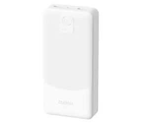 Dudao K10Pro 20000mAh bílá / Powerbanka / 2.4A / 2x USB-A
