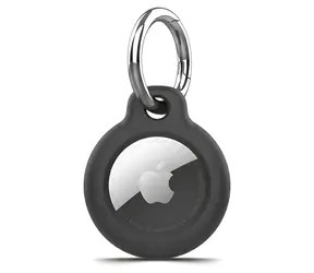 Tech-Protect Rough černá / Pouzdro / Apple AirTag / s poutkem na klíče