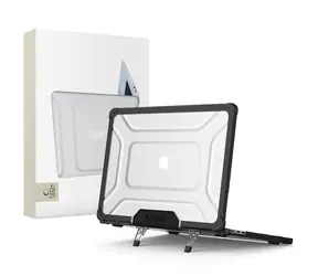Tech-Protect SmartShell Pro průhledná/černá / Kryt pro Apple MacBook Air 13" M2/M3/M4 (2023-2025)