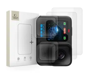 Tech-Protect Glass Fit+ pro GoPro Hero 9/10/11/12 transparentní / Ochranné sklo na objektiv / Temperované sklo / 2 ks