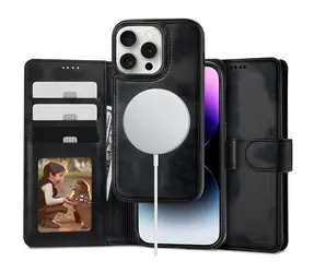 Tech-Protect Wallet MagSafe černá / Pouzdro pro Apple iPhone 16 Pro / MagSafe / Peněženka