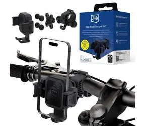 3mk Bike Holder Damper Pro / Držák telefonu na kolo / Tlumení vibrací Anti-Shock / O 20-32 mm / 5,7-7,2" / Rotace 360°