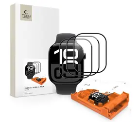 Tech-Protect Easy Set Flex+ 40mm černá / Ochranné tvrzené sklo pro Apple Watch / 3 ks v balení