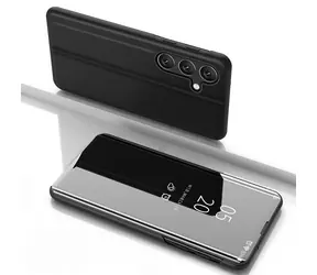 Hurtel Clear View flipové pouzdro pro Samsung Galaxy S25+ černá / Pouzdro / Flip / Průhledné