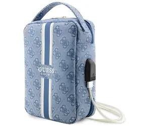 Guess PU 4G Printed Stripes modrá / Cestovní organizér / Koženka