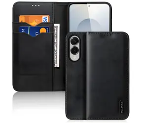 Dux Ducis Hivo Samsung Galaxy S25 Edge černá / Pouzdro / flip / RFID ochrana karet / kožené