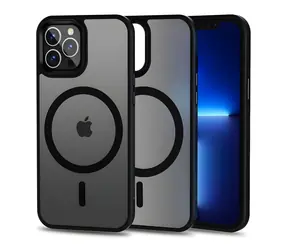 Tech-Protect MagMat matná černá / Kryt pro Apple iPhone 12 a 12 Pro / MagSafe