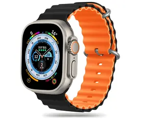 Tech-Protect IconBand Pro oranžovo-černá / Řemínek pro Apple Watch / 42/44/45/49 mm