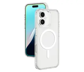 AmazingThing Minimal Mag Apple iPhone 16 transparentní / Zadní kryt / Magnetický kroužek / MagSafe