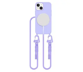 Tech-Protect MagNecklace levandulová / Kryt / Apple iPhone 13 mini / MagSafe / se šňůrkou na krk