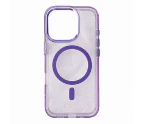 Hurtel Glitter Case MagSafe pro iPhone 16 Plus fialová s třpytkami / Kryt / MagSafe
