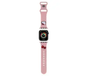 Hello Kitty Silikonový řemínek Kitty Head růžová / Řemínek / pro Apple Watch 42/44/45/49 mm