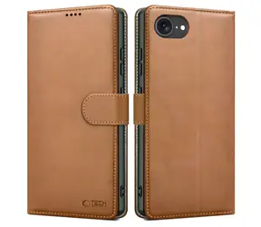 Tech-Protect Wallet hnědá / Peněženka / Apple iPhone 16e, 17e