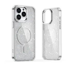Hurtel Glitter Case bílá / Kryt / Samsung Galaxy A36 5G / MagSafe / Třpytivý vzhled