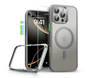 ESR Classic Pro Set HaloLock šedá / Pouzdro / Apple iPhone 16 Pro Max / MagSafe