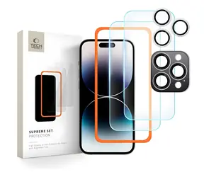 Tech-Protect Supreme Set Apple iPhone 16 Pro Max / Ochranné sklo / 3 ks / transparentní