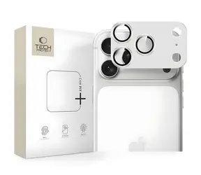 Tech-Protect Camfull Fit+ stříbrná / Ochranné sklo fotoaparátu / Apple iPhone 17 Pro Max / Tvrzené sklo