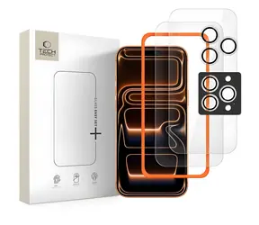 Tech-Protect Easy Set+ / Ochranné sklo / Apple iPhone 16 Pro Max, 17 Pro Max / 3 ks / Temperované