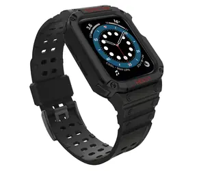 Hurtel Armored Case Strap černá / Kryt s řemínkem / Apple Watch 38/40/41 mm