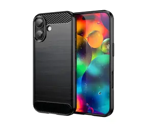 Hurtel Carbon Case černá / Kryt / Apple iPhone 17 / karbonový vzhled