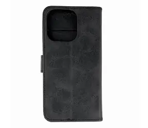 Hurtel Book Case pro Apple iPhone 16 Pro černá / Knížkové pouzdro / Kožené