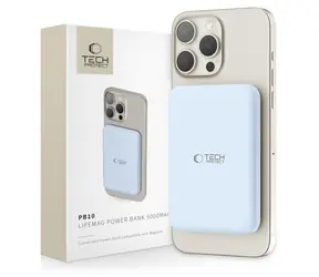 Tech-Protect LifeMag PB10 modrá / Powerbanka / MagSafe / 5000 mAh / 15W / USB-C