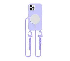 Tech-Protect MagNecklace levandulová / Kryt / Apple iPhone 12/12 Pro / MagSafe / se šňůrkou