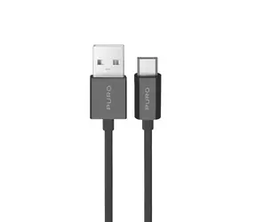 Puro TPE kabel USB-A - microUSB černá / Datový a nabíjecí kabel / 2 m / 12 W