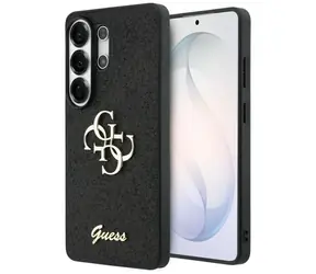 Guess Fixed Glitter 4G Metal Logo černá / Zadní kryt / Samsung Galaxy S26 Ultra