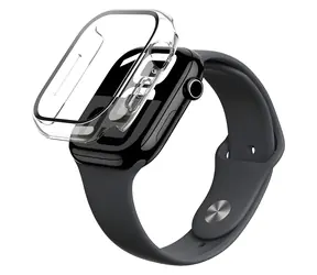 AmazingThing Radix Glass Case pro Apple Watch 46mm čirá / Ochranný kryt / Tvrzené sklo