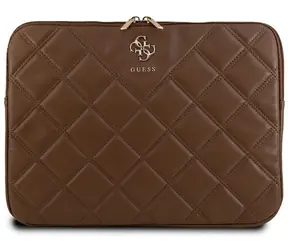 Guess Quilted 4G hnědá / Obal na notebook / 14"