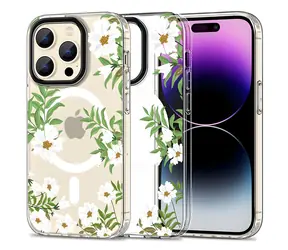 Tech-Protect MagMood Sedmikrásky s listy / Kryt s MagSafe / Apple iPhone 15 Pro Max