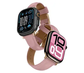 AmazingThing Class Band růžová / Kožený řemínek / Apple Watch 45/46/49 mm