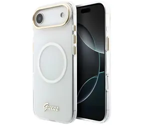Guess IML Gradient Script Metal MagSafe bílá / Zadní kryt / iPhone Air